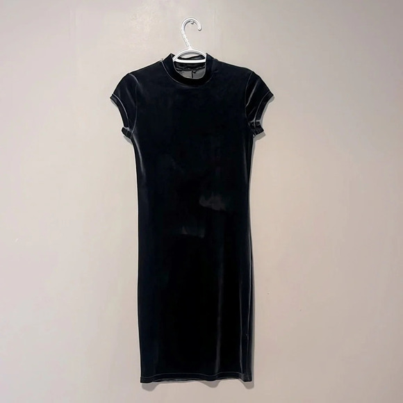 Ichi bodycon velvet stretch dress small - Picture 2 of 5